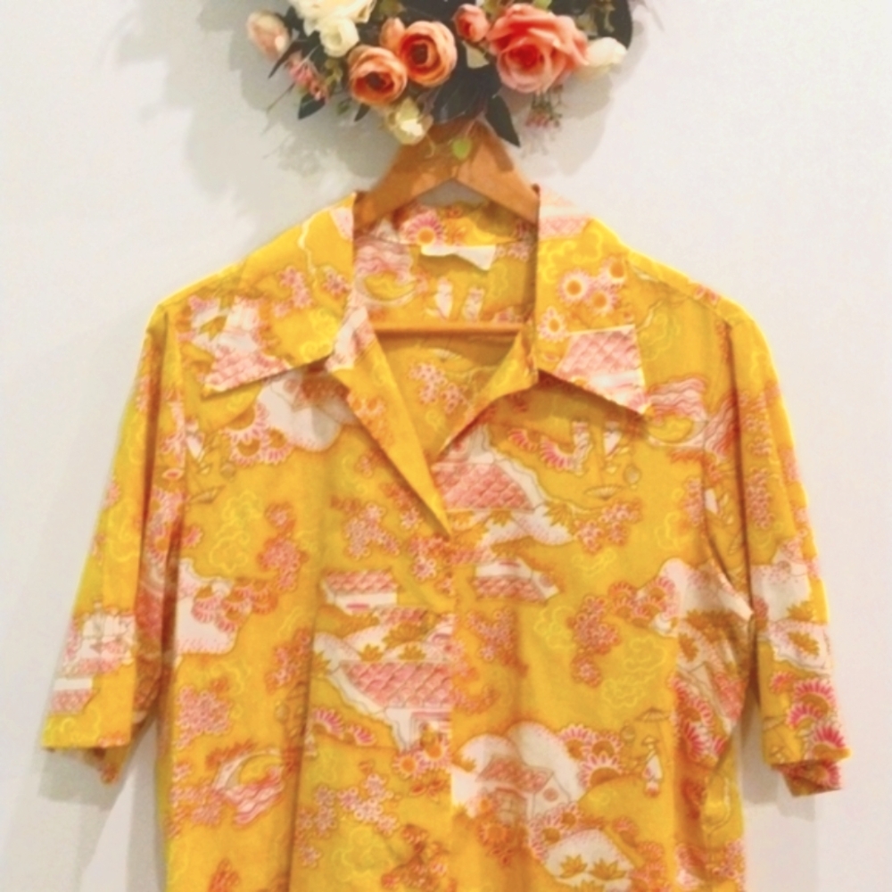 VINTAGE SHORT-SLEEVE BUTTON DOWN